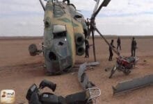 سقوط مروحية