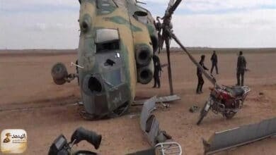 سقوط مروحية