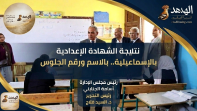 نتيجة الشهادة الإعدادية بالإسماعيلية