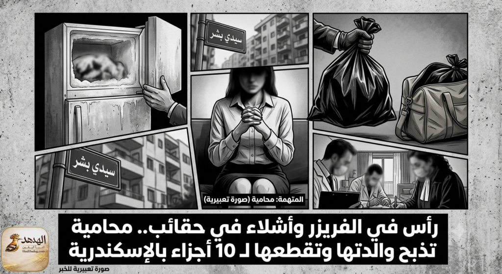 alex "محامية" تقتل وتقطع والدتها المسنة في الإسكندرية